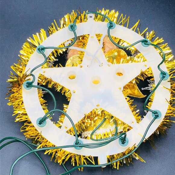 Christmas Kitsch Halo Angel Window Hanging Illuminated Ornament Vintage Plug In - Picture 6 of 10